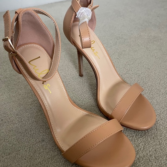 Nude Sandal Heels - Picture 2 of 7